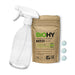 BiOHY Glasflaschen-Set – Glas-Sprühflasche 500 ml mit 3er-Packung Universalreiniger Tabs