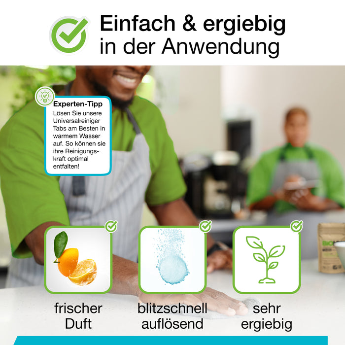 BiOHY Universalreiniger Tabs – vegane Reinigungstabletten, sparsam dosiert