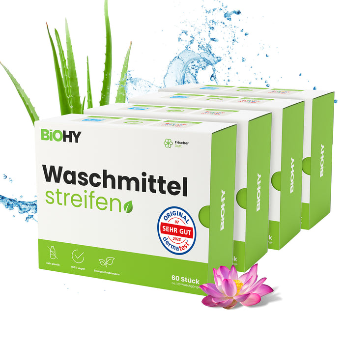BiOHY Waschmittel Blätter – Sparpack, 4er-Gebinde