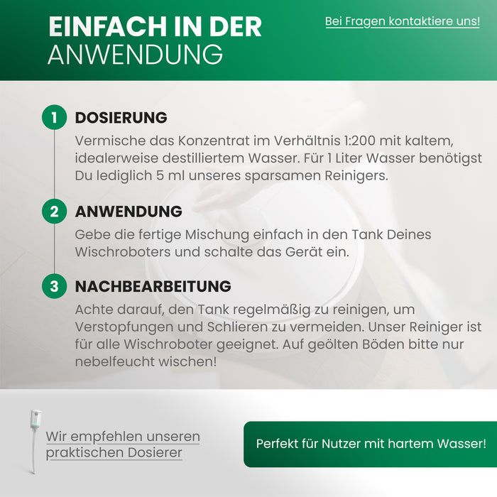 Saugroboter mit Wischfunktion und Station – BiOHY materialschonendes Konzentrat