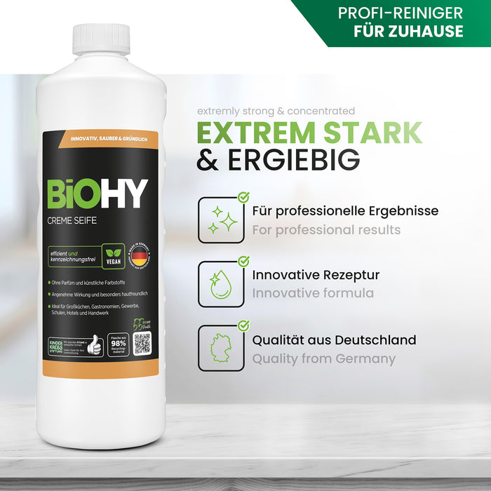 BiOHY Creme Seife – vegan & Made in Germany (Anwendung)