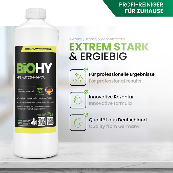 BiOHY KFZ Autoshampoo – vegan & Made in Germany (Produktflasche)