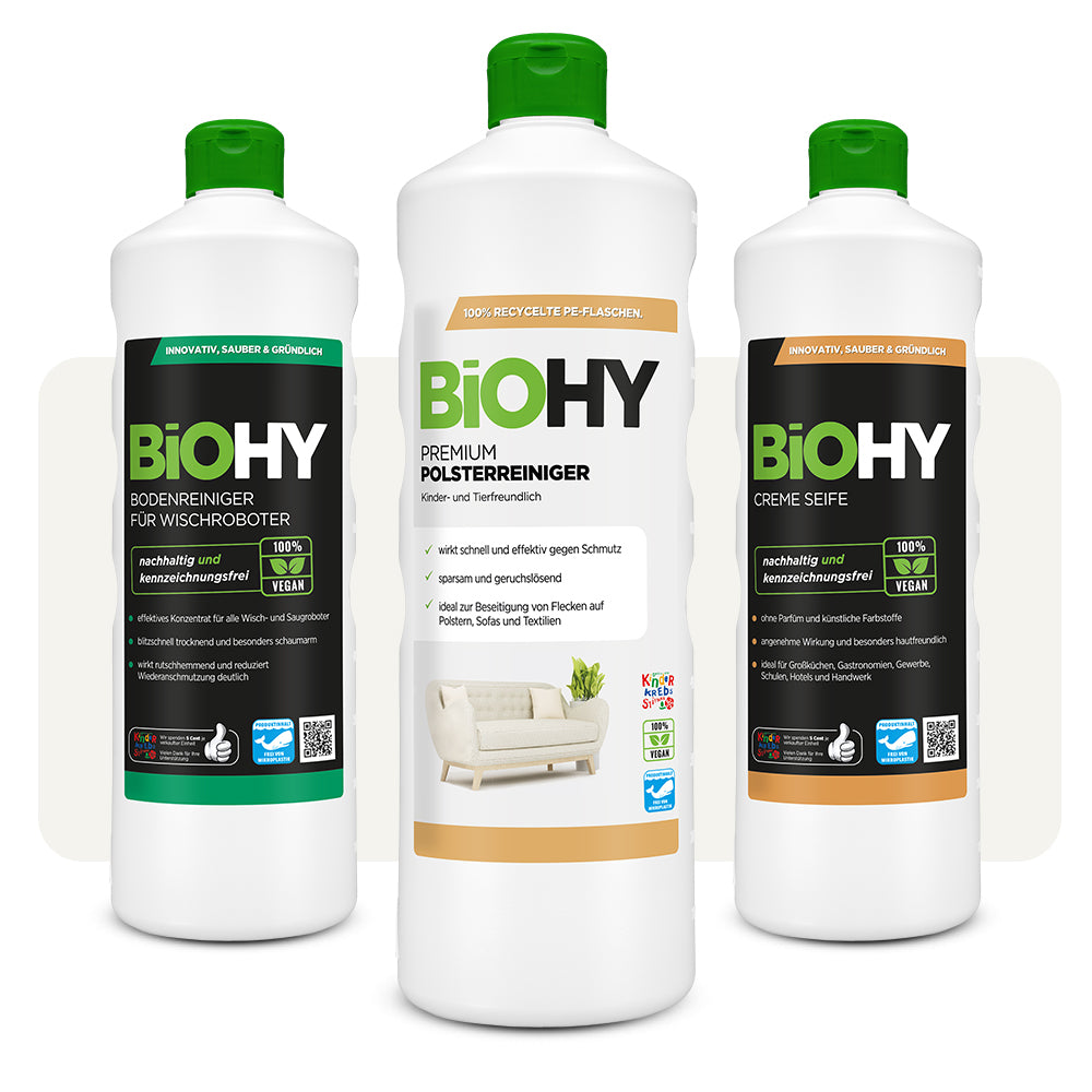 BiOHY Reinigungsmittel – Konzentrate für Küche, Bad und Boden