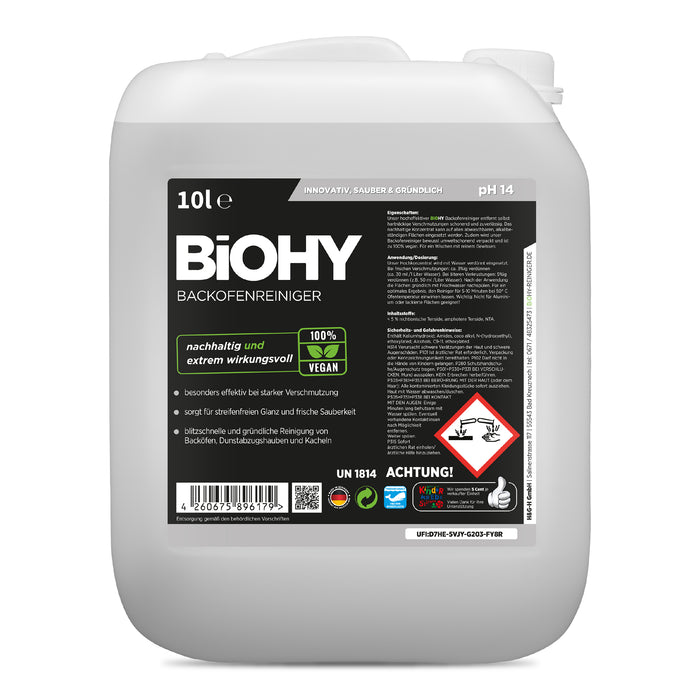 BiOHY Backofenreiniger 10 Liter Kanister – Gebindeansicht
