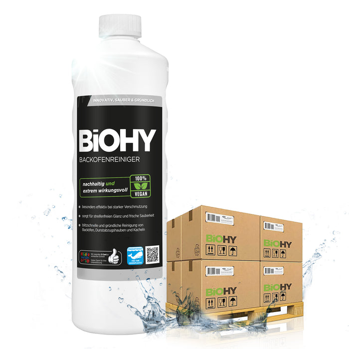 BiOHY Backofenreiniger 480er Palette – 480 x 1-Liter-Flasche, Palettenlieferung für den Handel