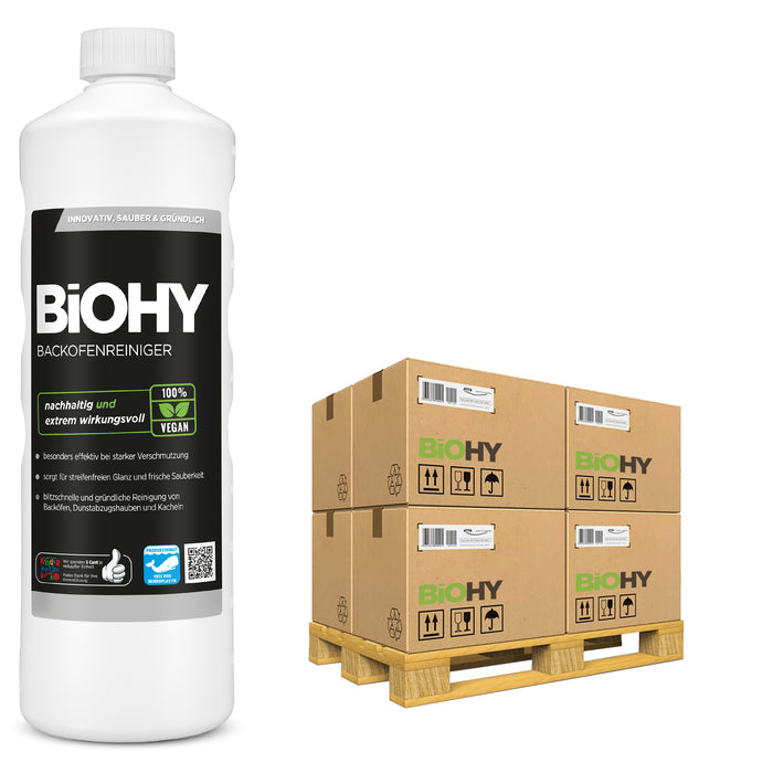 BiOHY Backofenreiniger – 480er Palette (480 x 1 Liter Flasche) für den Handel