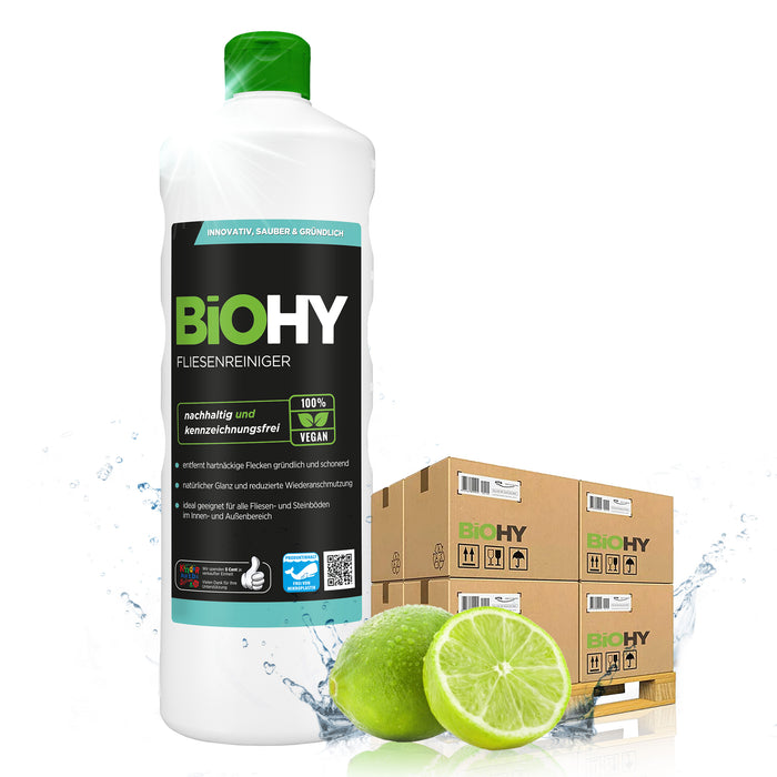 BiOHY Fliesenreiniger – 480er Palette mit 480 x 1 Liter Flaschen für den Großhandel