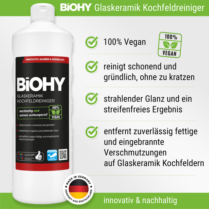 BiOHY Küchen-Set – gründliche Küchenreinigung für Spüle, Herd und Arbeitsplatte, vegan