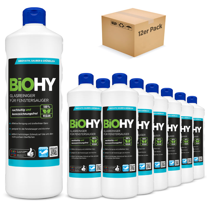 BiOHY Glasreiniger 10 Liter Kanister – streifenfreie Reinigung von Fenstern und Spiegeln