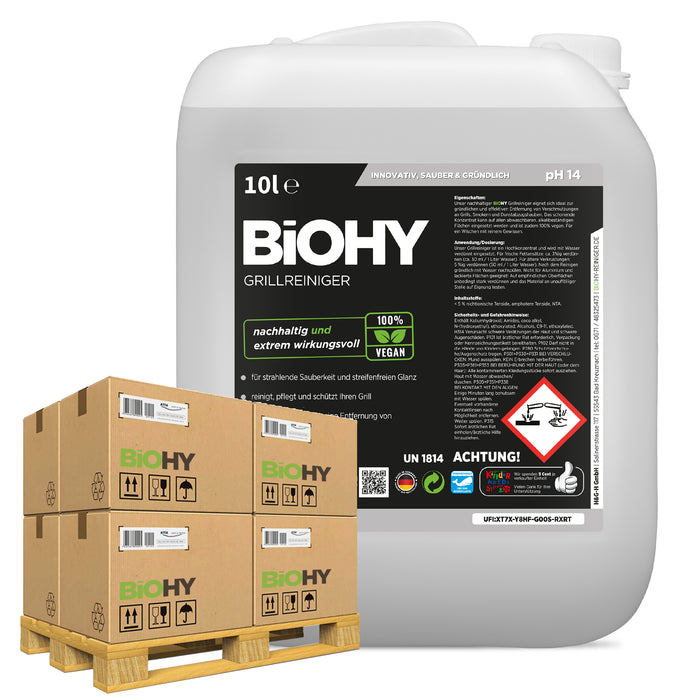 BiOHY Grillreiniger 500er Palette – Übersichtsaufnahme für Großhandel