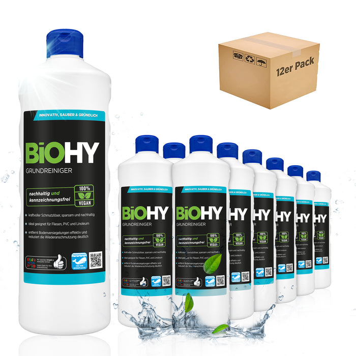 BiOHY Grundreiniger – 12er Pack mit 12 x 1 Liter Flaschen