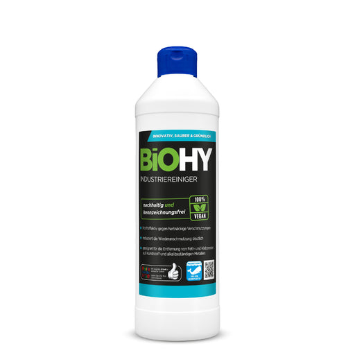 Flasche BiOHY Industriereiniger 500 ml Konzentrat in einer Werkstattumgebung