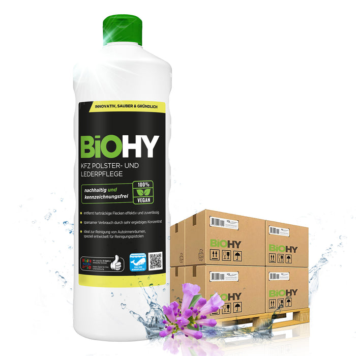 BiOHY KFZ Polster- und Lederpflege – 480er Palette mit 480 x 1 Liter Flaschen