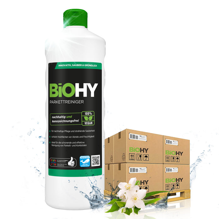 BiOHY Parkettreiniger – 480er Palette mit 480 x 1 Liter Flaschen