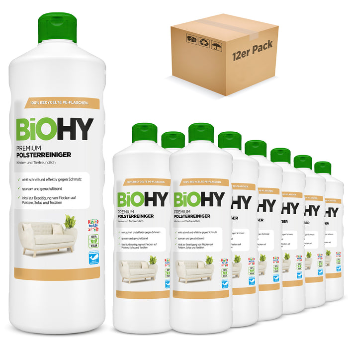 BiOHY Premium Polsterreiniger 12er-Pack – Detailansicht der Sparpackung