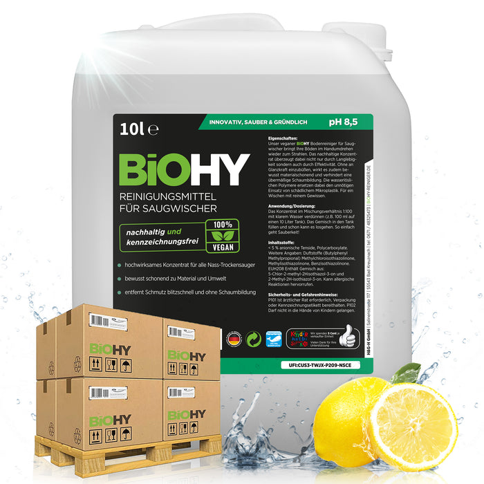 BiOHY Reinigungsmittel für Saugwischer – 500er Palette mit 50 x 10 Liter Kanistern