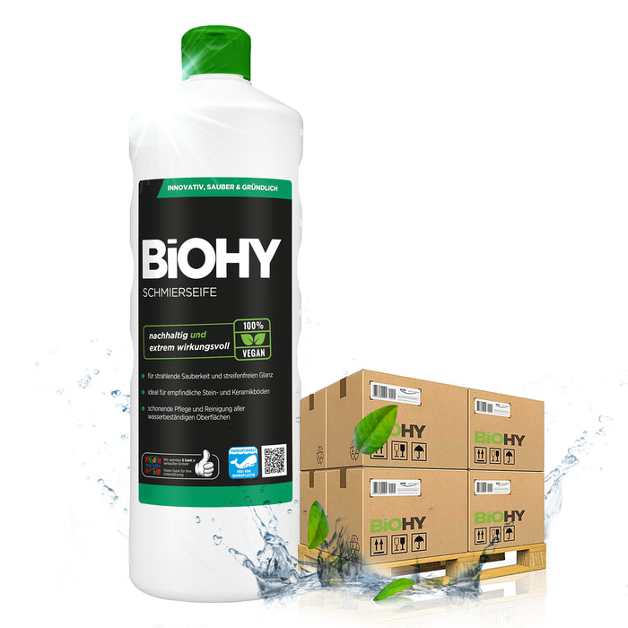 BiOHY Schmierseife – 480er Palette mit 480 x 1 Liter Flaschen für den Großhandel