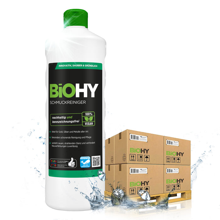 BiOHY Schmuckreiniger – 480er Palette mit 480 x 1 Liter Flaschen