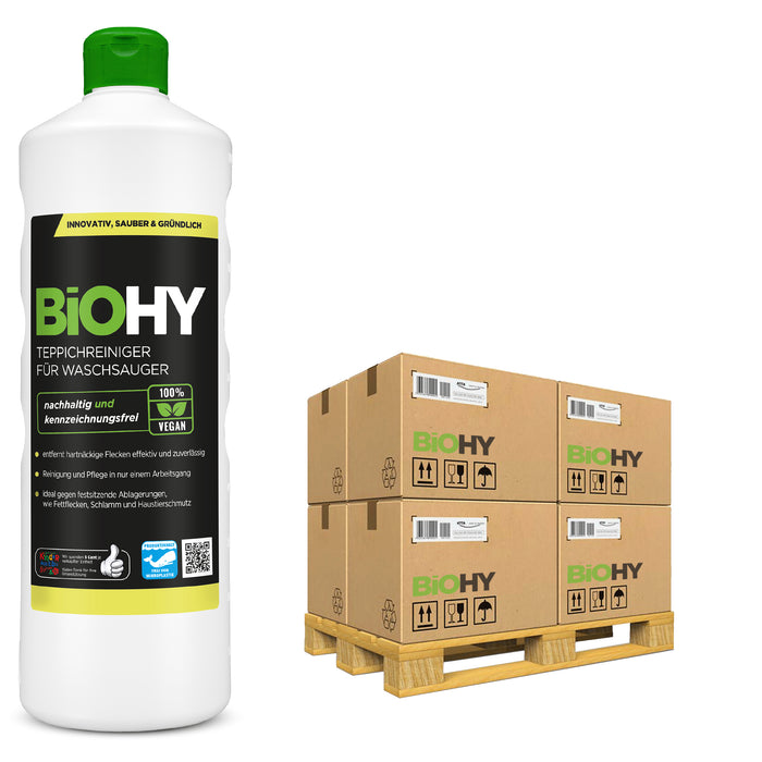 BiOHY Teppichreiniger für Waschsauger 480er Palette – Übersichtsaufnahme für Großhandel