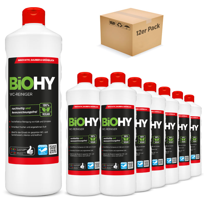BiOHY WC-Reiniger 12er-Pack – Detailansicht der Sparpackung