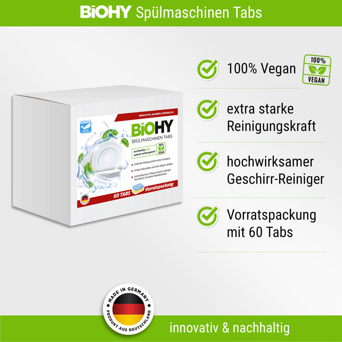 BiOHY Spülmaschinen Tabs 2-Phasen – Anwendungsbereiche und Reinigungsleistung im Überblick